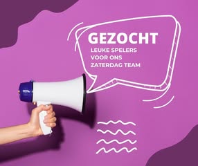Senioren zaterdag zoeken nog spelers